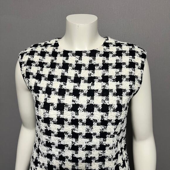 Vintage Houndstooth Tweed Houndstooth Print Dress Sz-10/12 (Large) - Picture 4 of 10